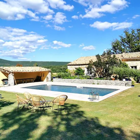 Feriehus Maison Campagne Avec Piscine Privee 8-10 Personnes Banon